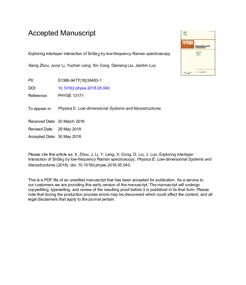 Exploring interlayer interaction of SnSe2 by low-frequency Raman spectroscopy