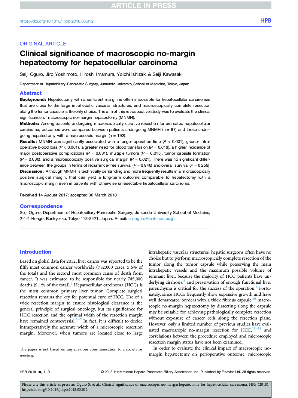اهمیت بالینی ناپایداری ماکروسکوپی ناپایدار برای کارسینوم هپاتوسلولار