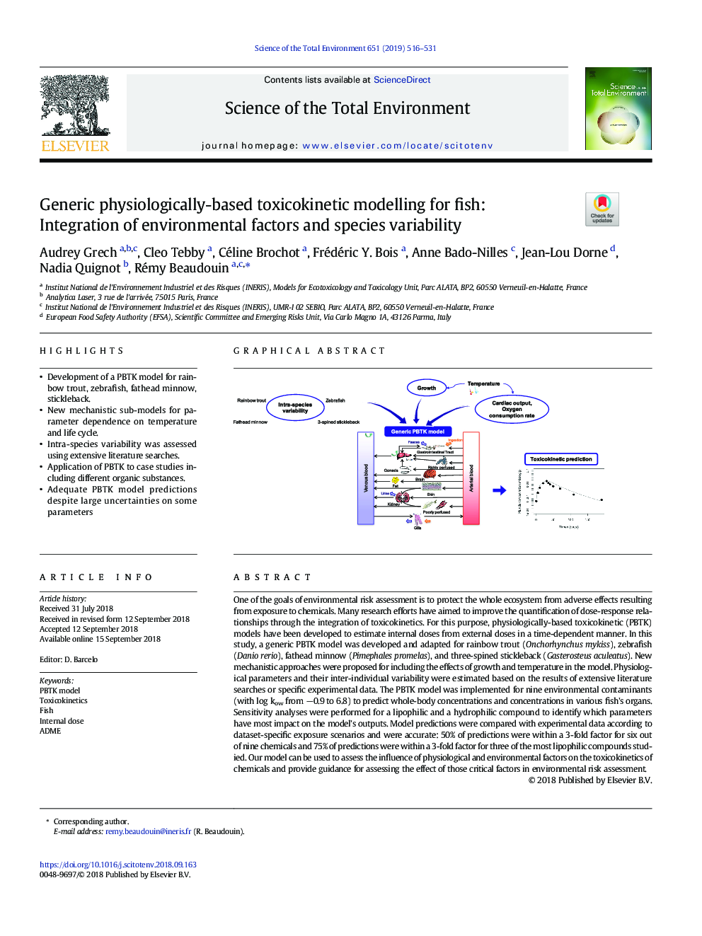 مدل سازی سم شناسی ژنتیکی مبتنی بر فیزیولوژی برای ماهی: ادغام عوامل محیطی و تنوع گونه ها