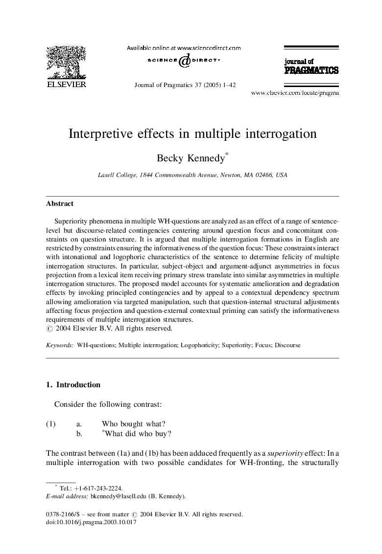 Interpretive effects in multiple interrogation