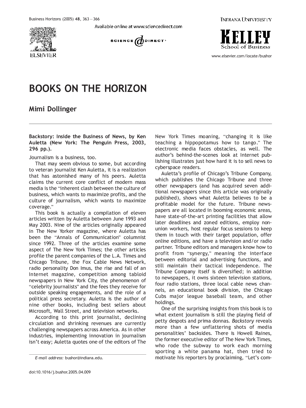 BOOKS ON THE HORIZON