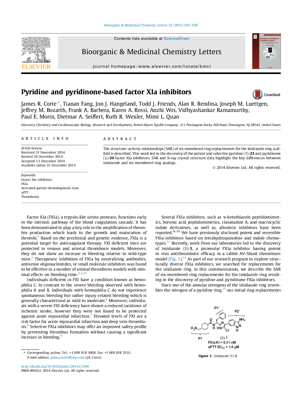 Pyridine and pyridinone-based factor XIa inhibitors