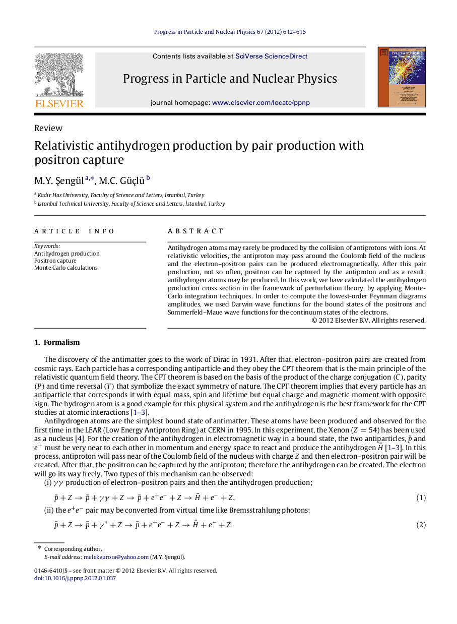 Relativistic antihydrogen production by pair production with positron capture