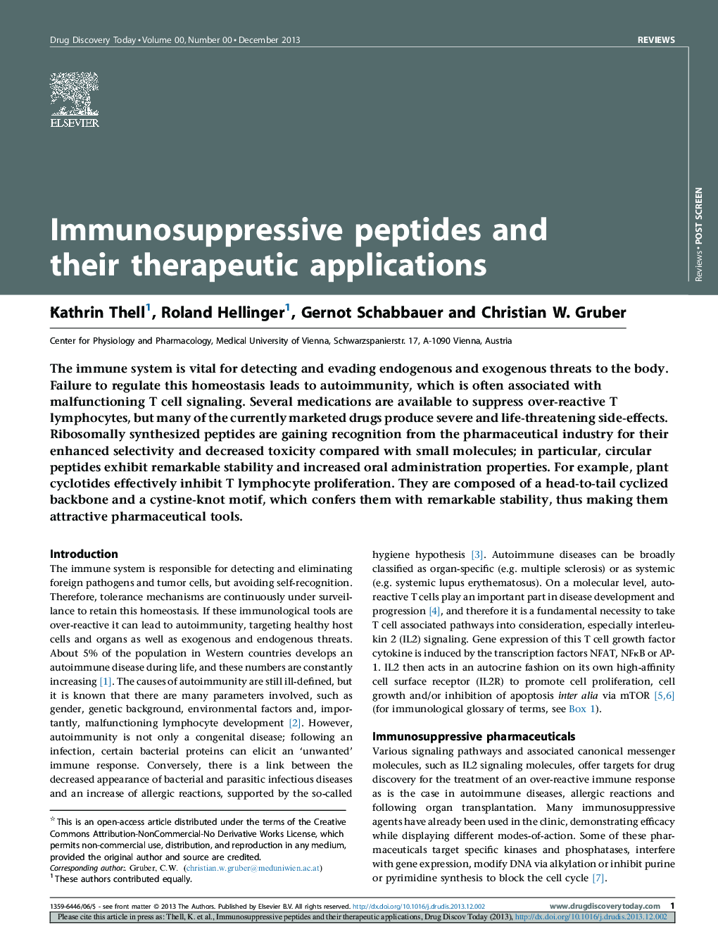 پپتیدهای ایمنی تخریب کننده و کاربردهای درمانی آنها 
