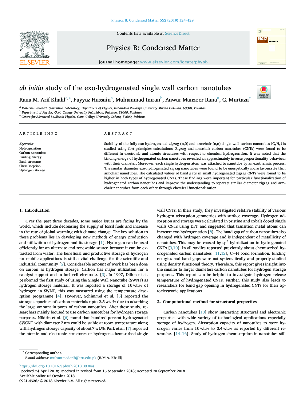 ab initio study of the exo-hydrogenated single wall carbon nanotubes