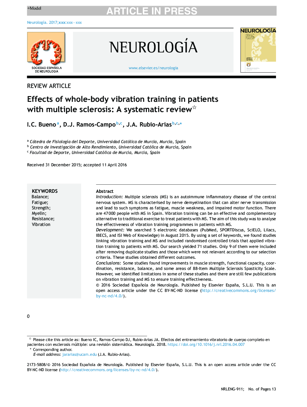 تأثیر آموزش ارتعاش کامل در بیماران مبتلا به مولتیپل اسکلروزیس: بررسی سیستماتیک