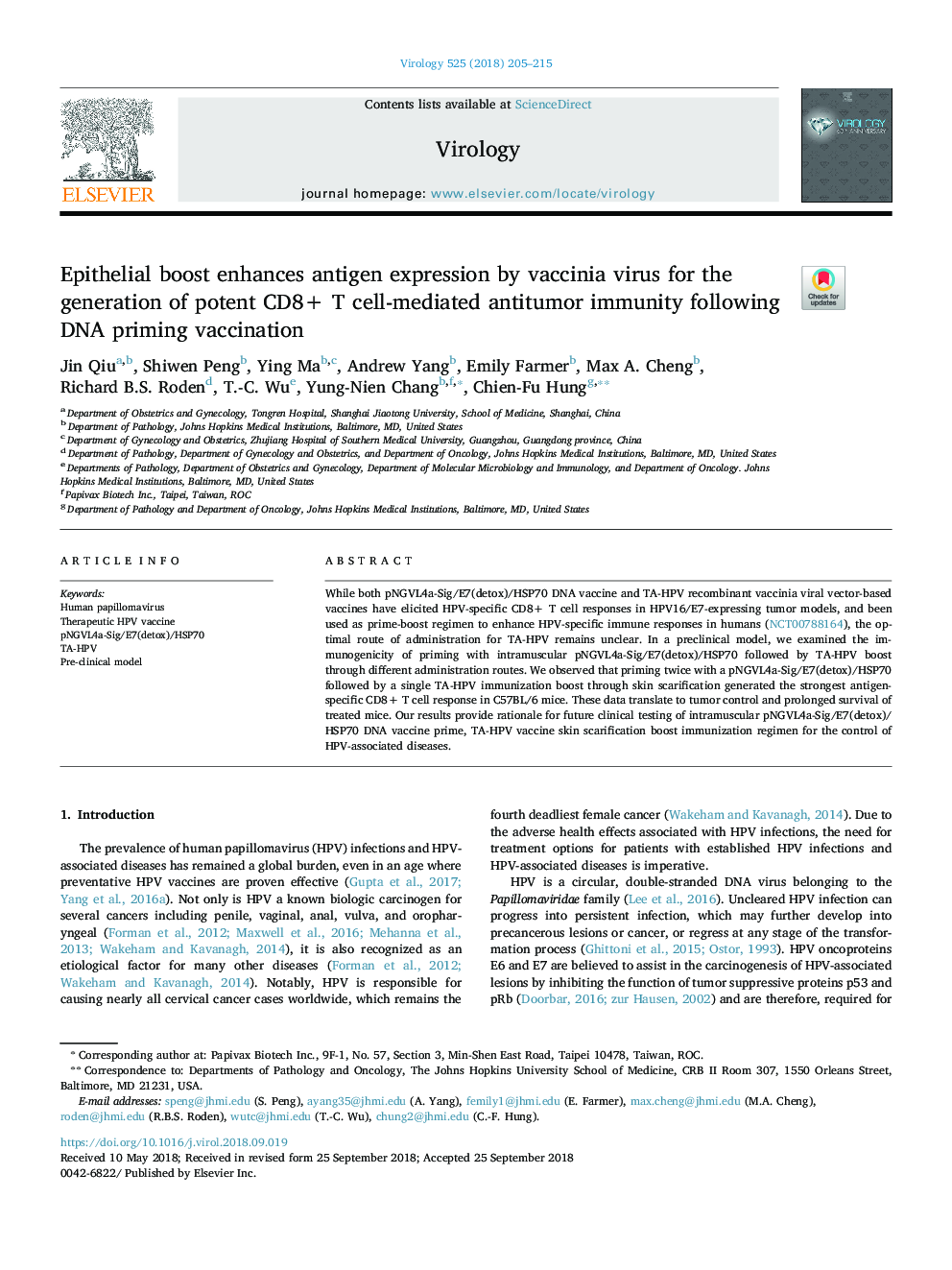 Epithelial boost enhances antigen expression by vaccinia virus for the generation of potent CD8+ T cell-mediated antitumor immunity following DNA priming vaccination