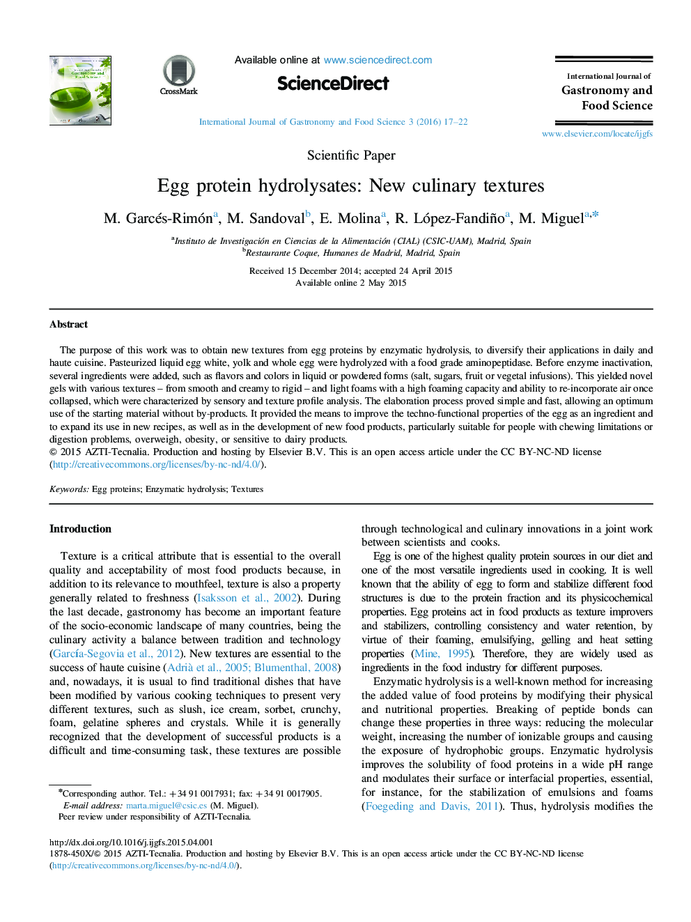 پروتئین هیدرولیز تخم مرغ: بافت جدید آشپزی