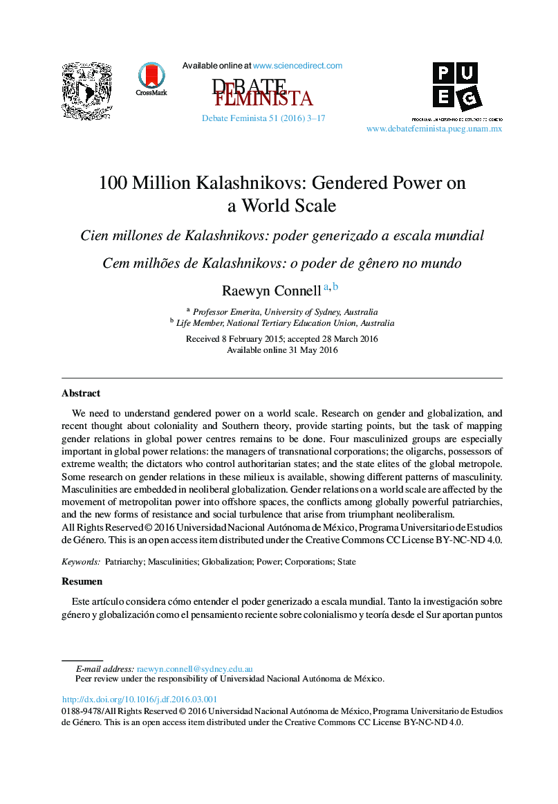 100 میلیون قبضه سلاح جنگی کلاشینکف: قدرت جنسیتی در مقیاس جهانی