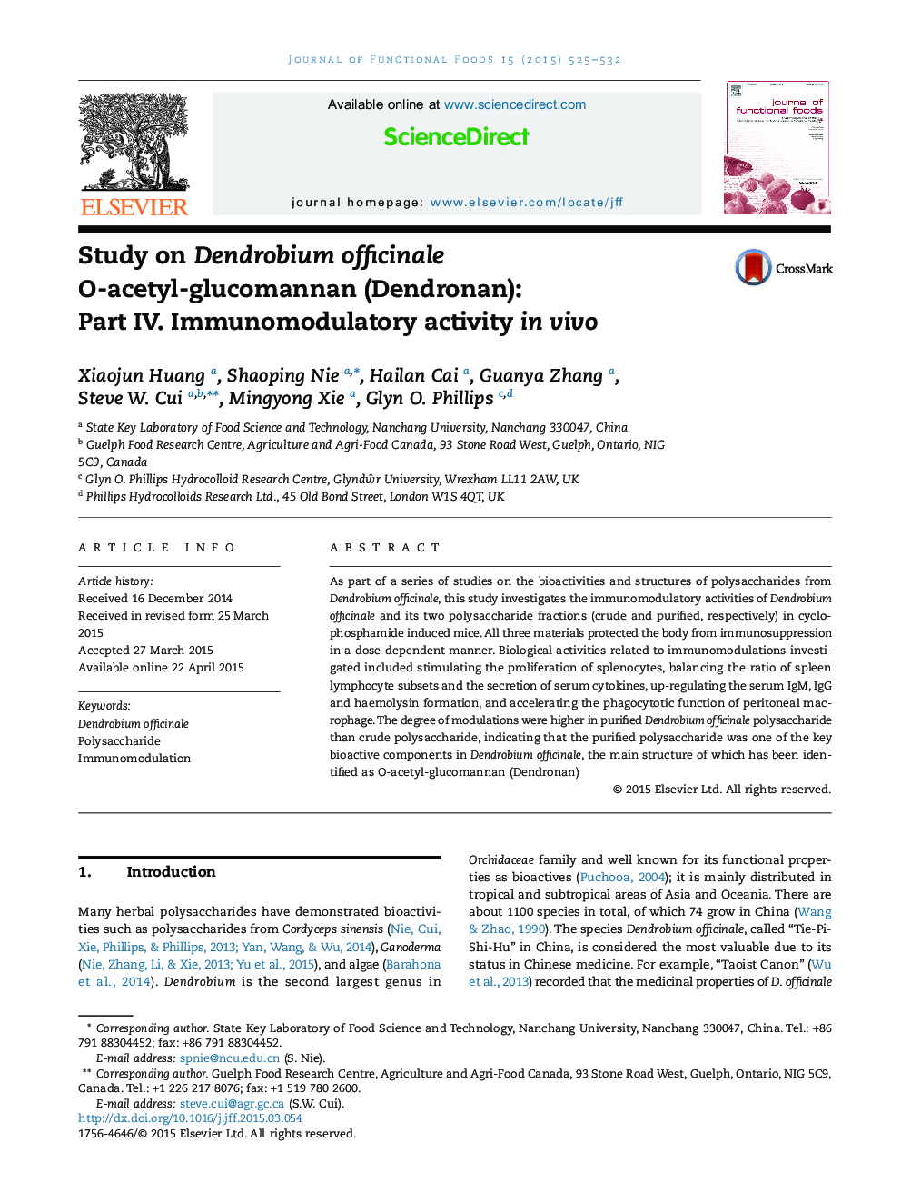 Study on Dendrobium officinale O-acetyl-glucomannan (Dendronan): Part IV. Immunomodulatory activity in vivo
