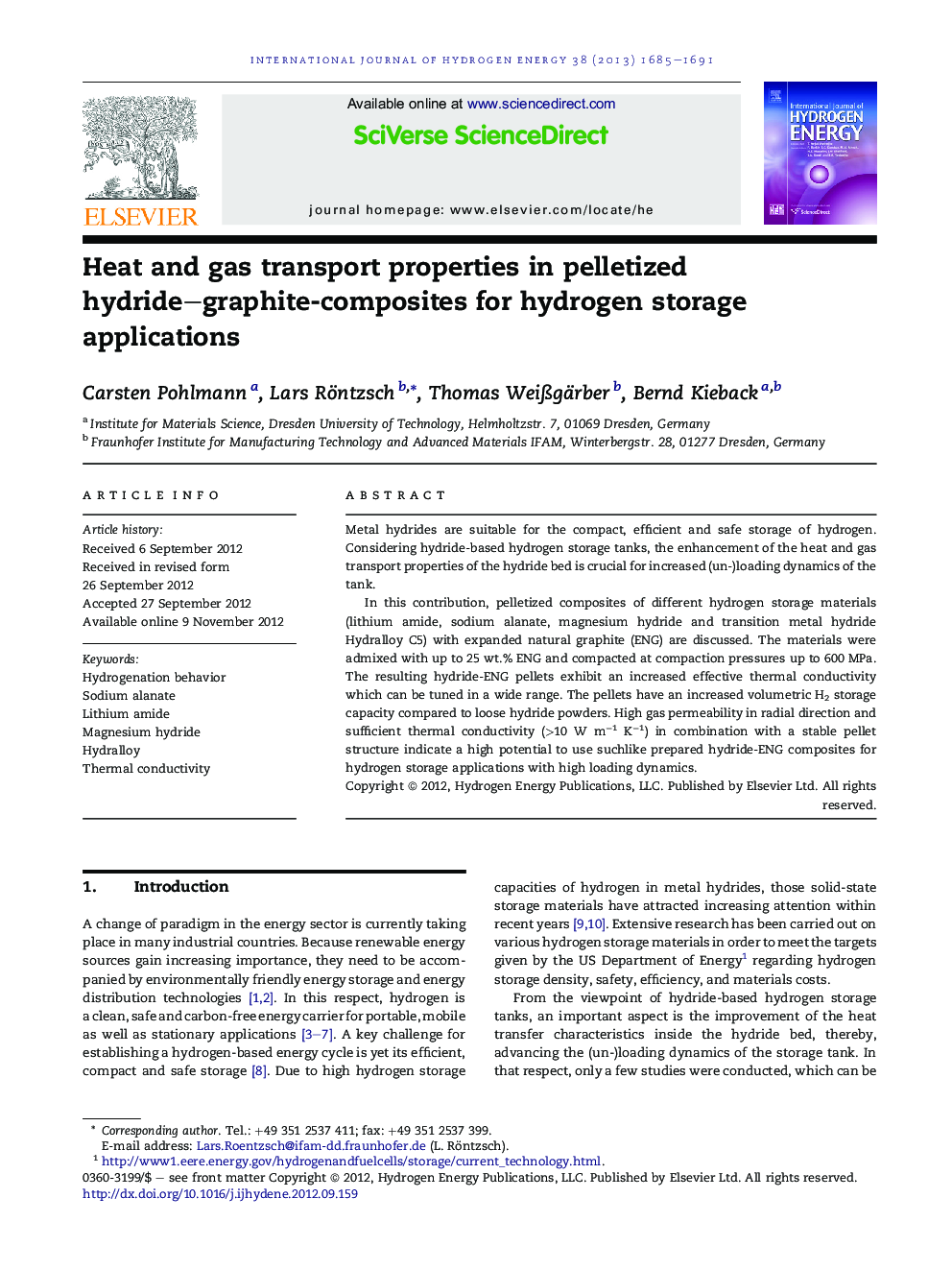 Heat and gas transport properties in pelletized hydride–graphite-composites for hydrogen storage applications