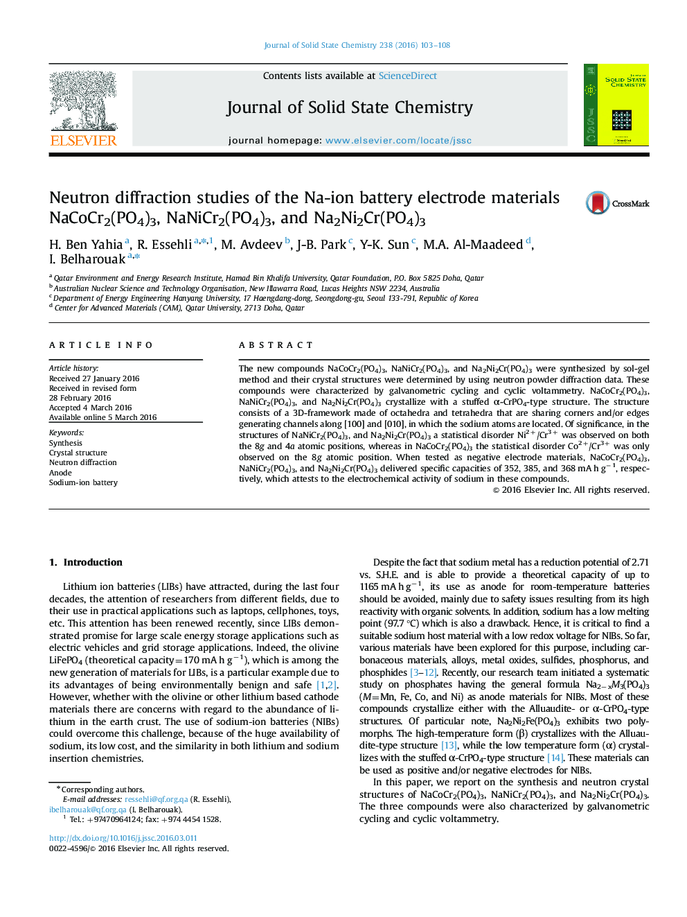 Neutron diffraction studies of the Na-ion battery electrode materials NaCoCr2(PO4)3, NaNiCr2(PO4)3, and Na2Ni2Cr(PO4)3