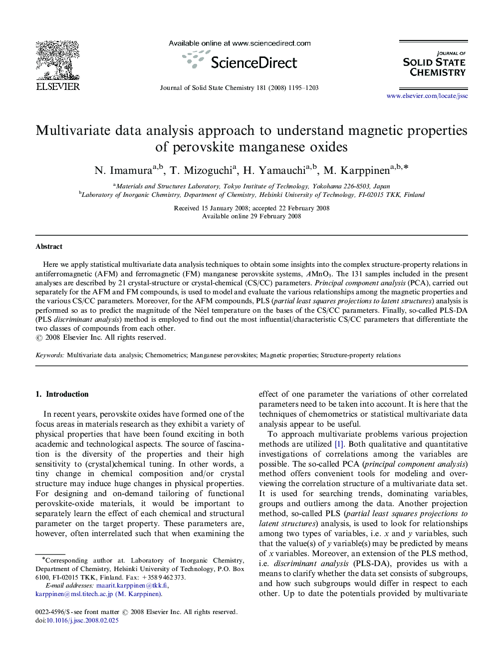 Multivariate data analysis approach to understand magnetic properties of perovskite manganese oxides