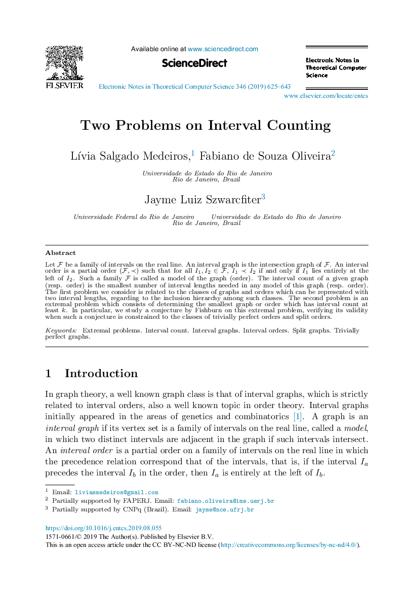 Two Problems on Interval Counting