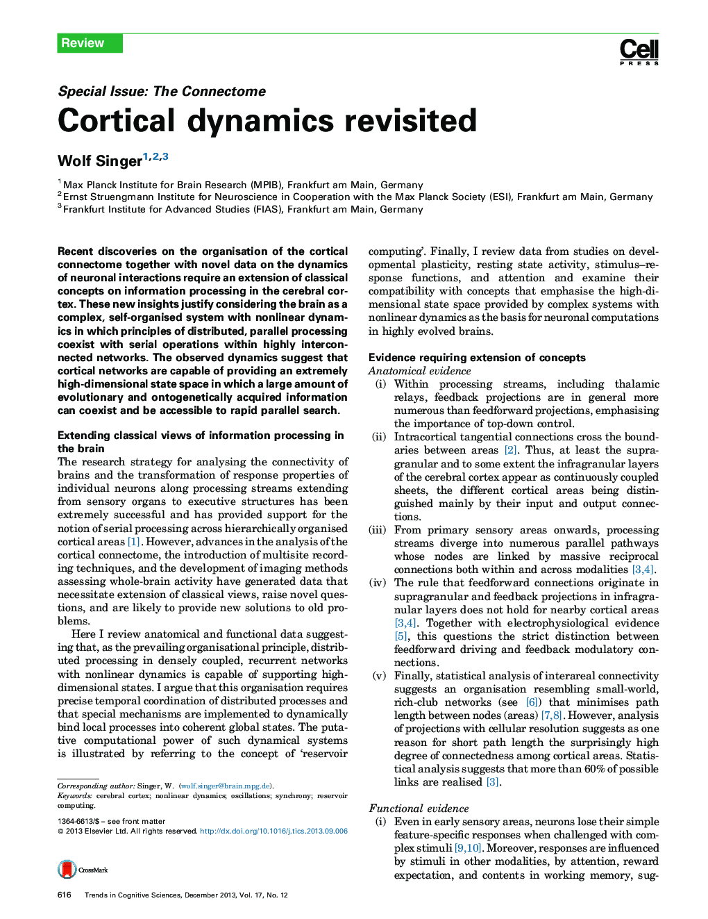Cortical dynamics revisited