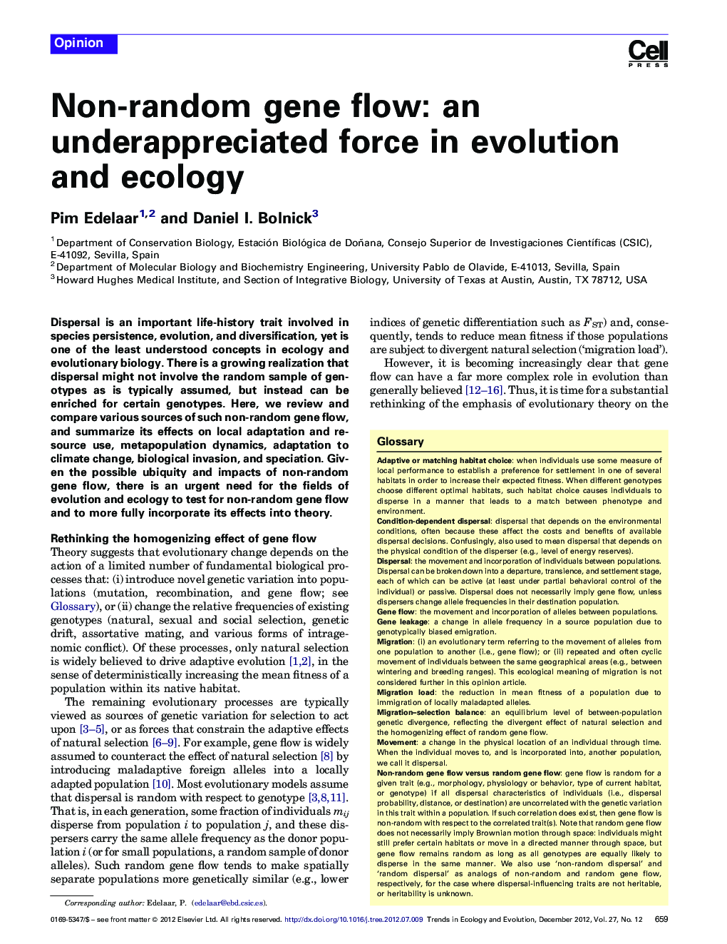 Non-random gene flow: an underappreciated force in evolution and ecology