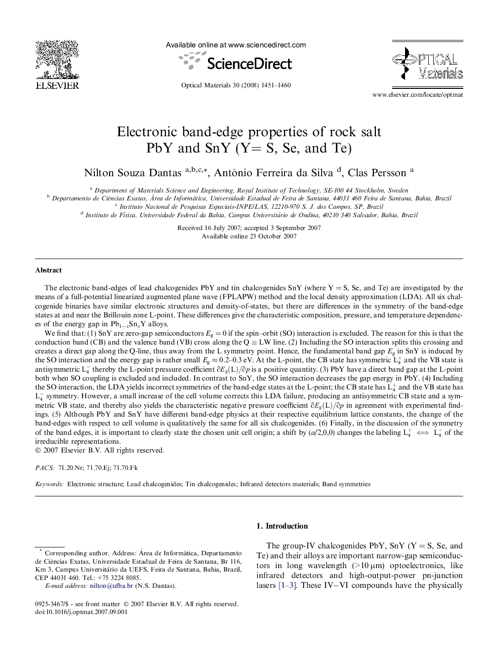 Electronic band-edge properties of rock salt PbY and SnY (Y= S, Se, and Te)