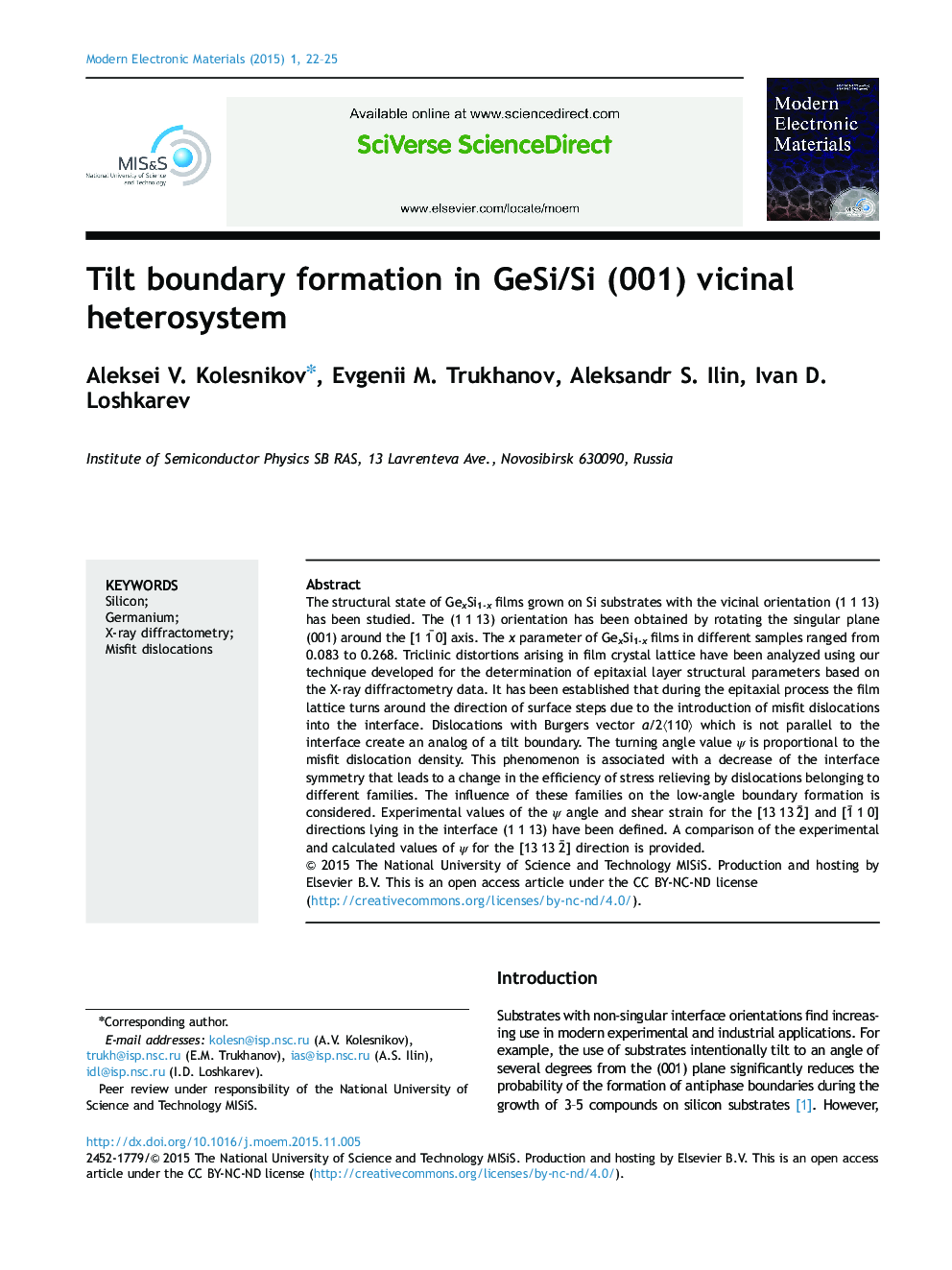 Tilt boundary formation in GeSi/Si (001) vicinal heterosystem 