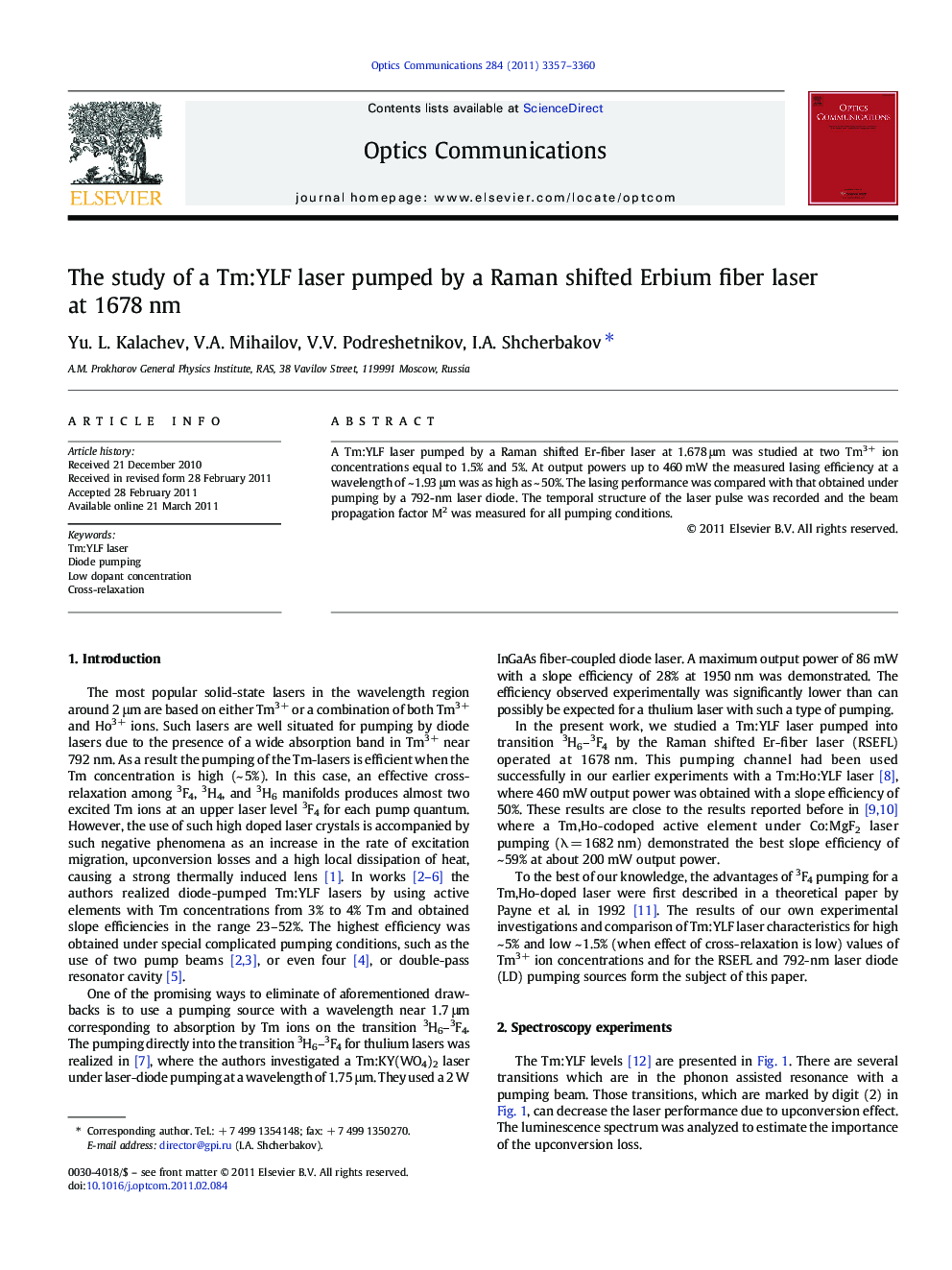 The study of a Tm:YLF laser pumped by a Raman shifted Erbium fiber laser at 1678Â nm