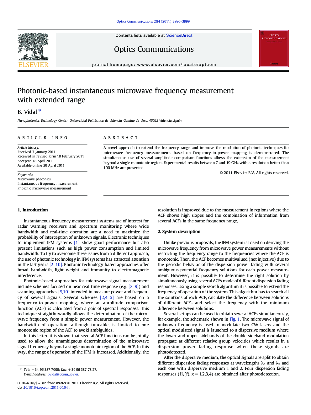 Photonic-based instantaneous microwave frequency measurement with extended range