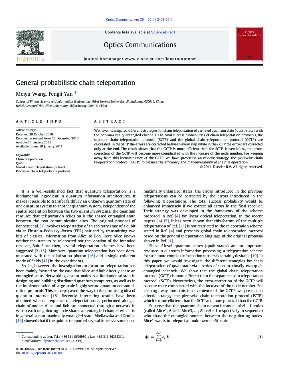 General probabilistic chain teleportation