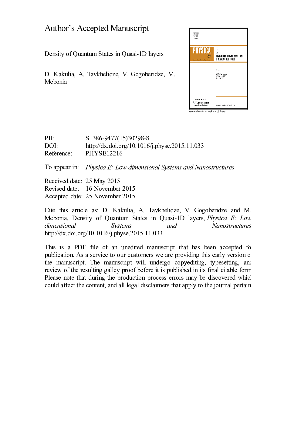 Density of quantum states in quasi-1D layers