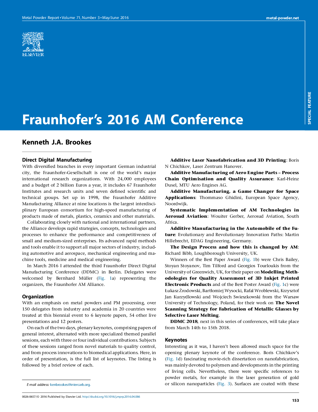 Fraunhofer's 2016 AM Conference