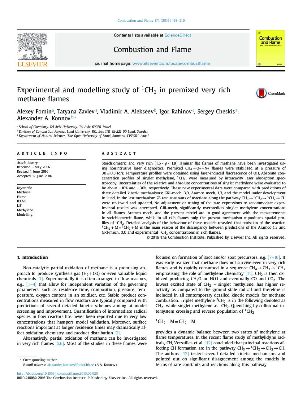 Experimental and modelling study of 1CH2 in premixed very rich methane flames