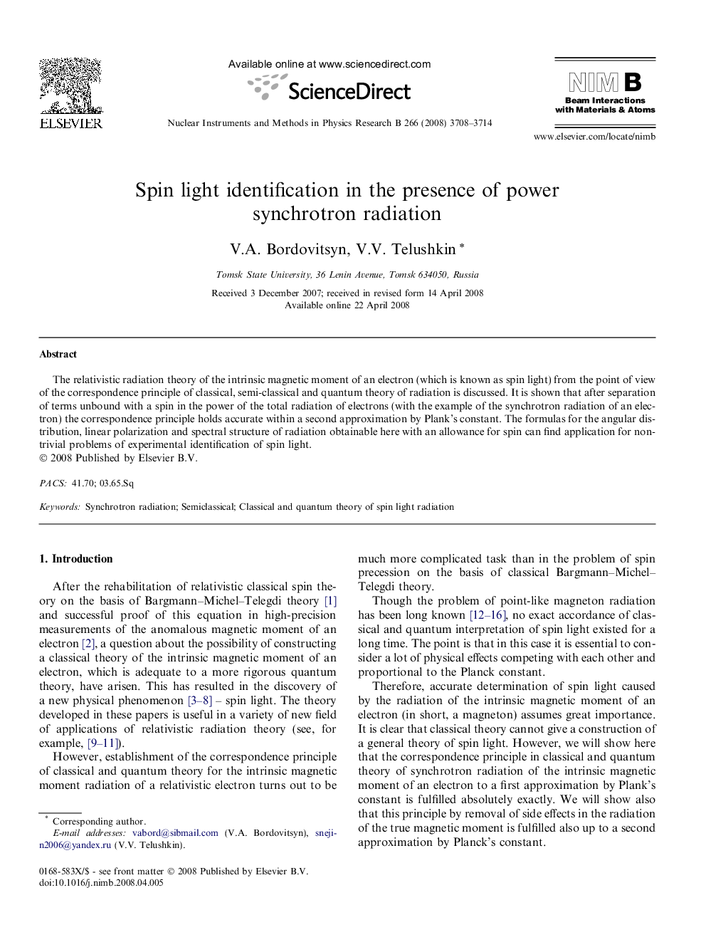 Spin light identification in the presence of power synchrotron radiation