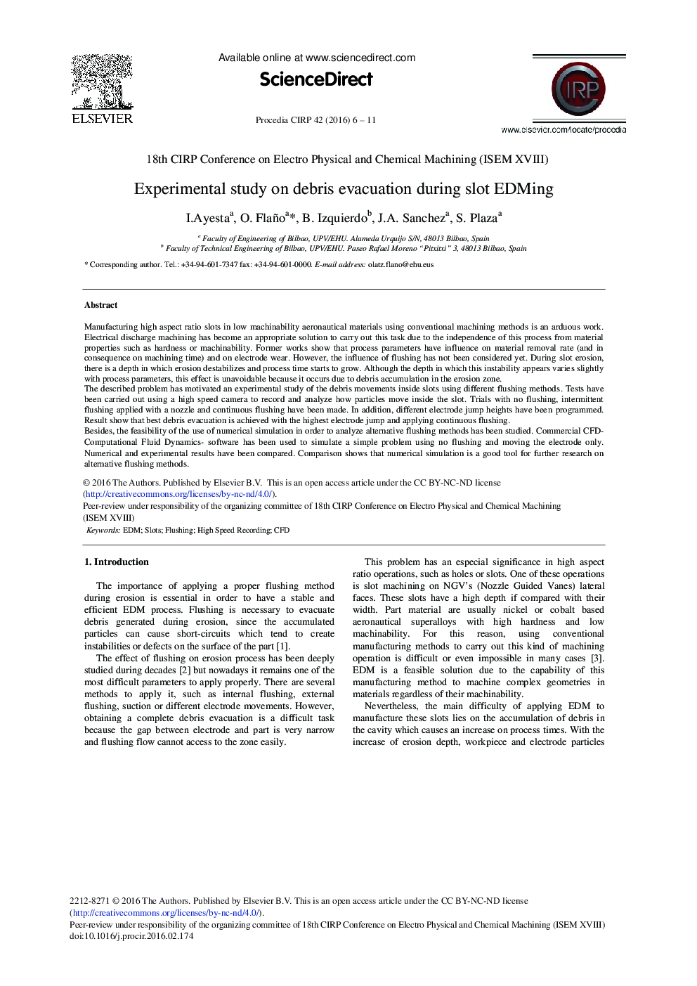 Experimental Study on Debris Evacuation during Slot EDMing 