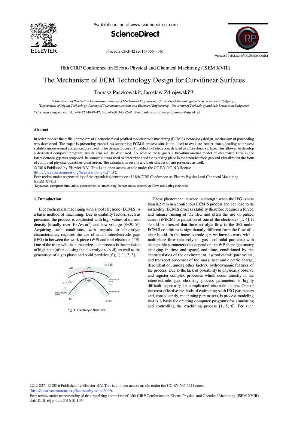 The Mechanism of ECM Technology Design for Curvilinear Surfaces 