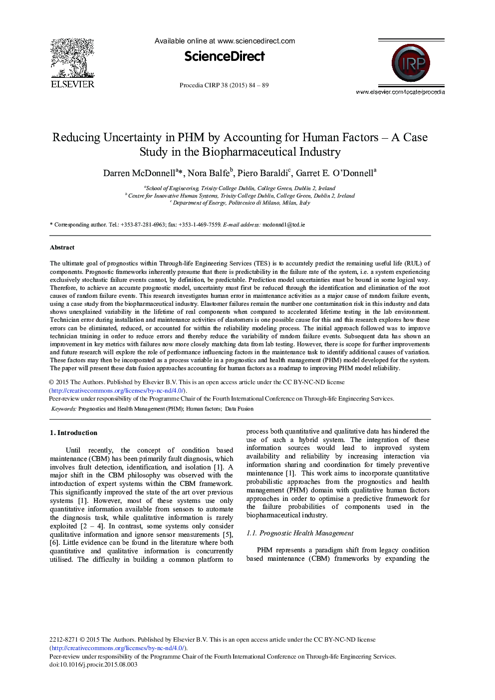 Reducing Uncertainty in PHM by Accounting for Human Factors - A Case Study in the Biopharmaceutical Industry
