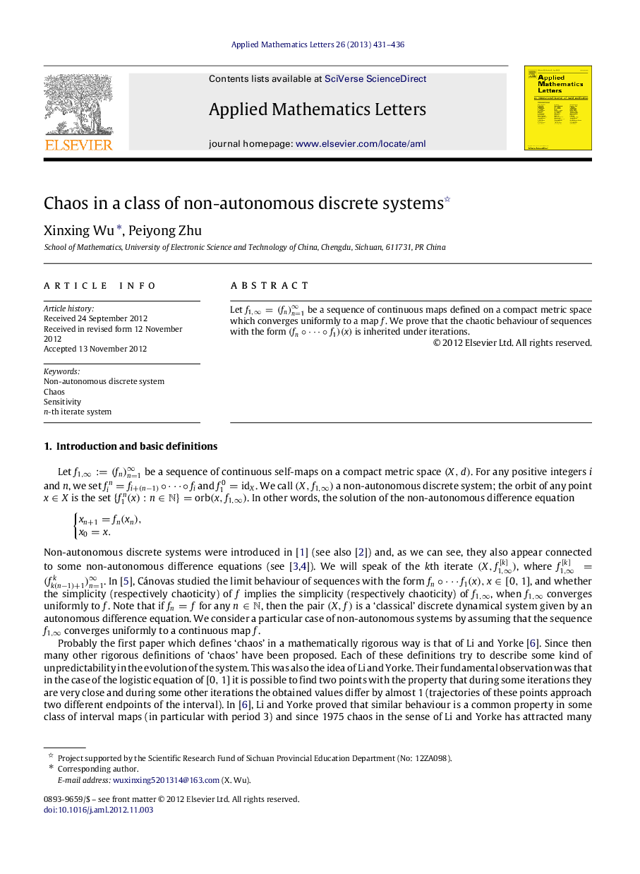 Chaos in a class of non-autonomous discrete systems 