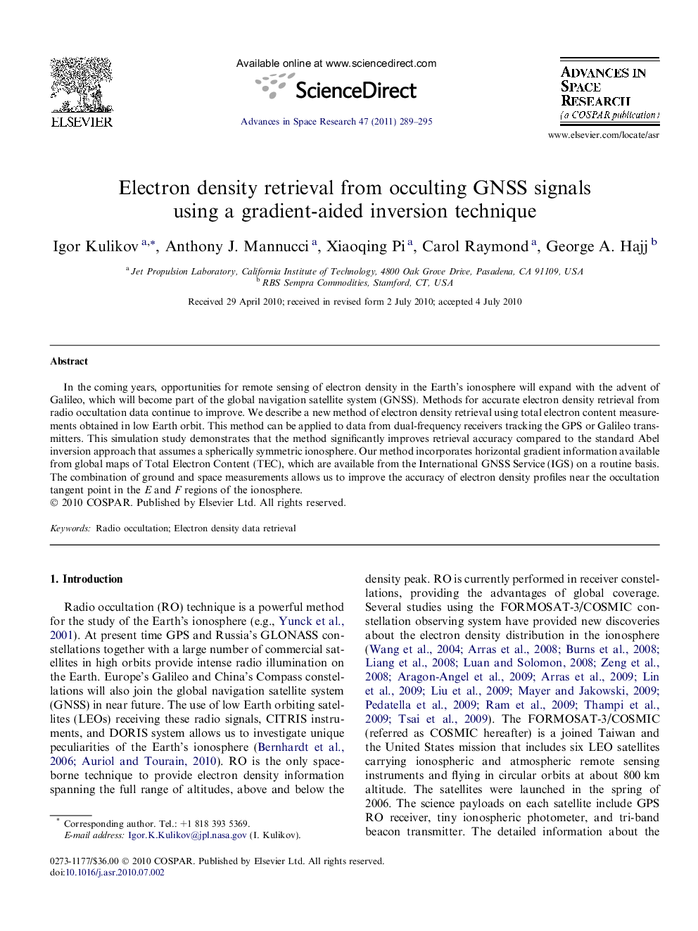 Electron density retrieval from occulting GNSS signals using a gradient-aided inversion technique