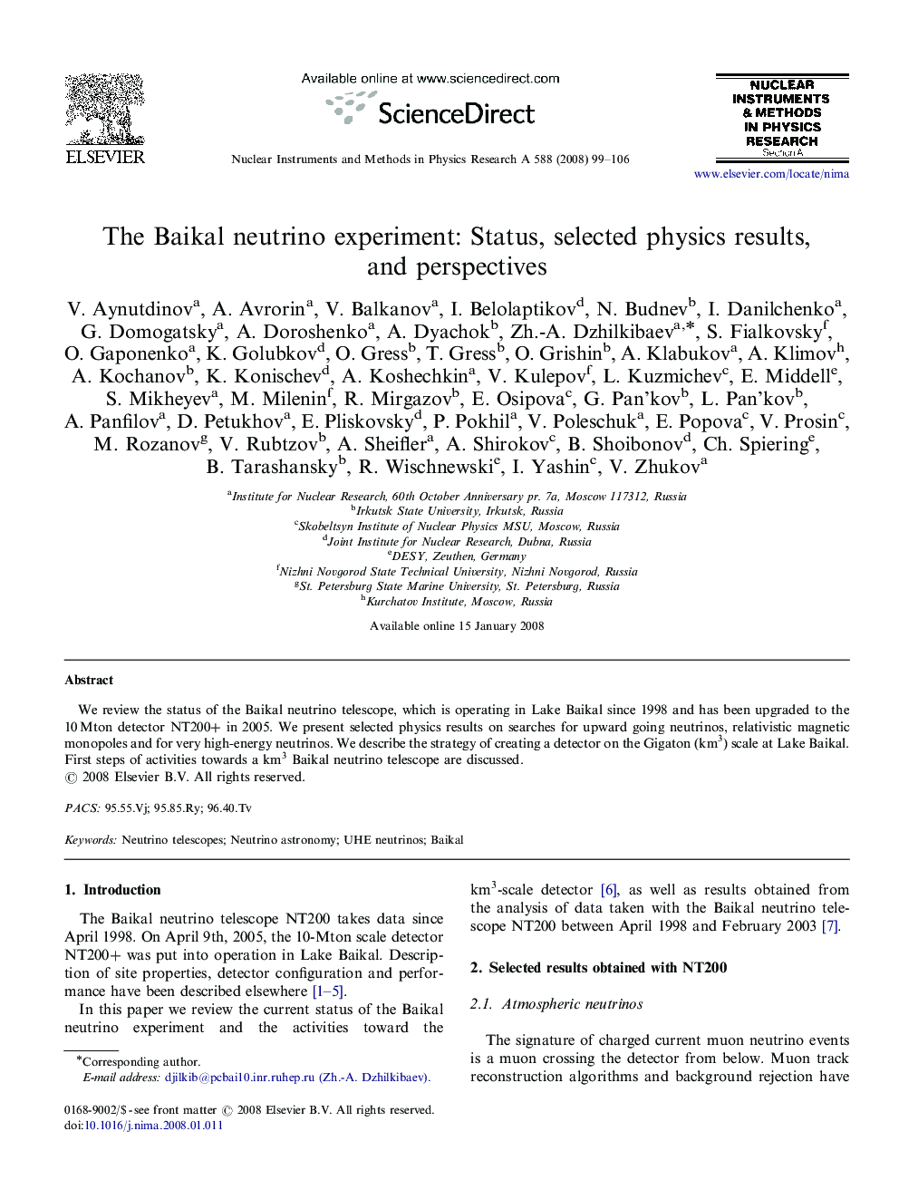 The Baikal neutrino experiment: Status, selected physics results, and perspectives