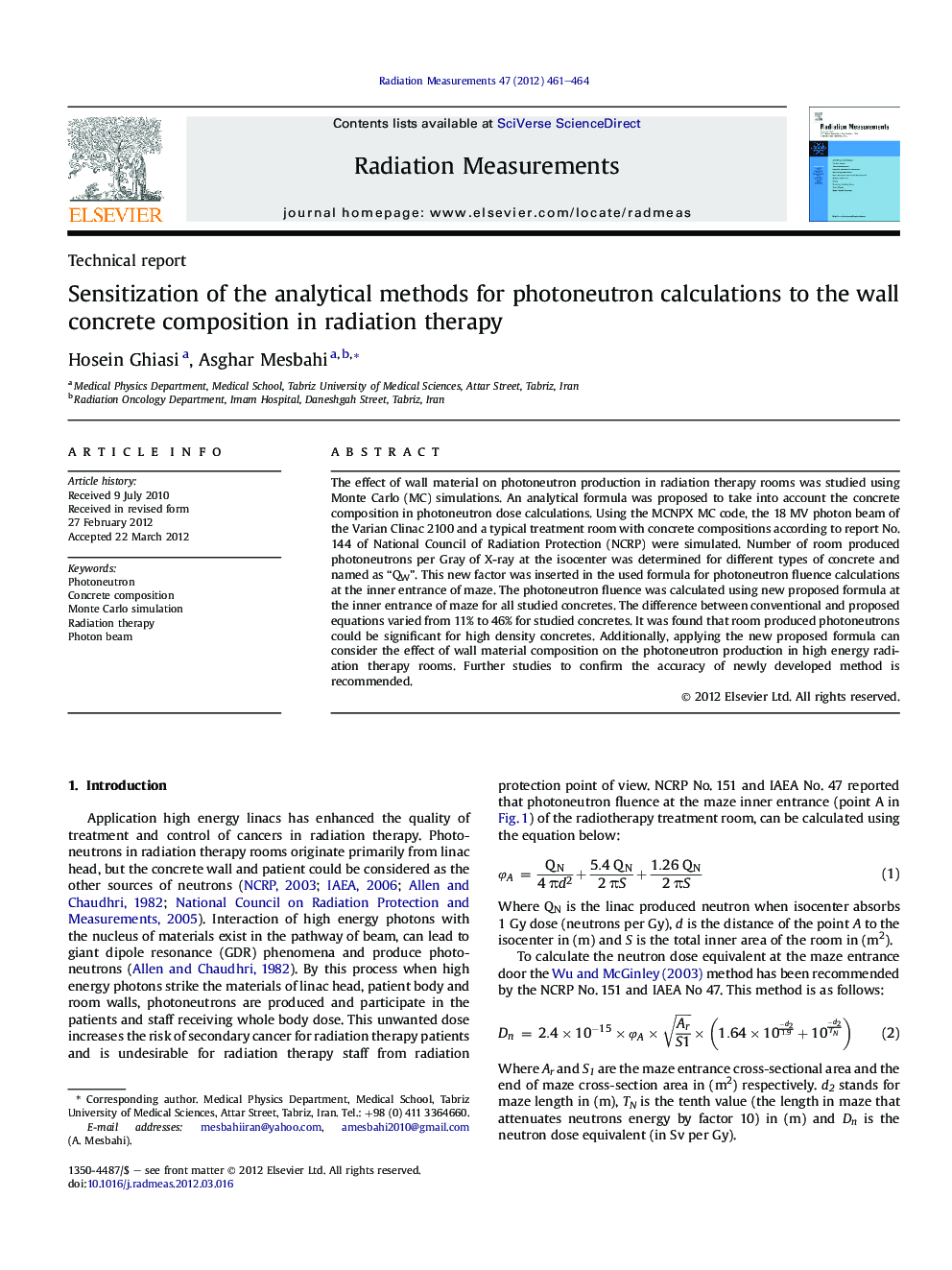 Sensitization of the analytical methods for photoneutron calculations to the wall concrete composition in radiation therapy