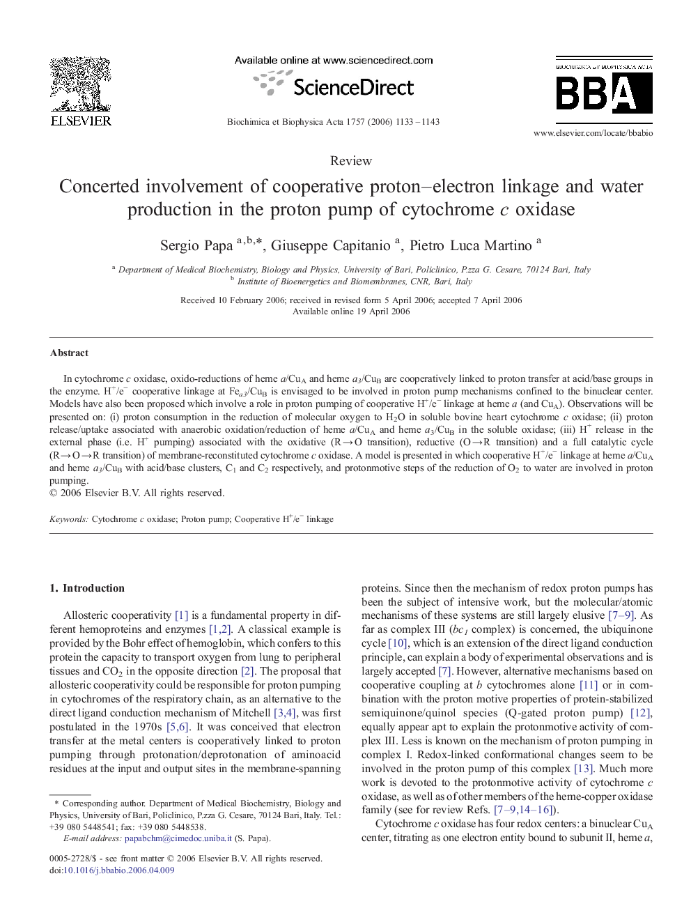 Concerted involvement of cooperative proton–electron linkage and water production in the proton pump of cytochrome c oxidase