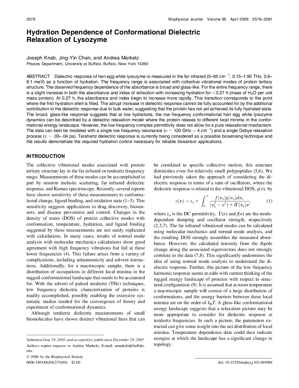 Hydration Dependence of Conformational Dielectric Relaxation of Lysozyme