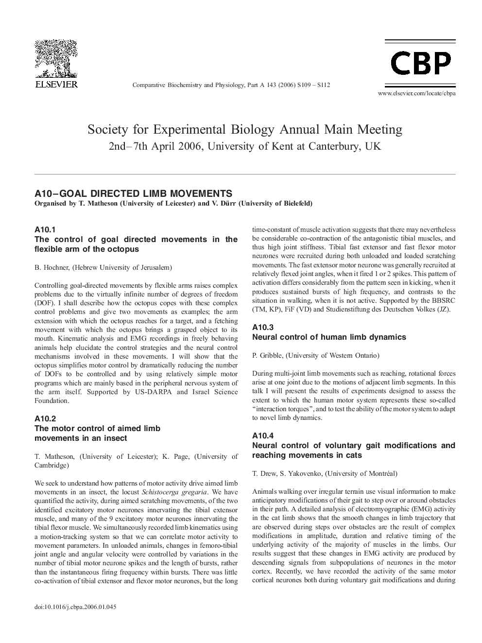 A10-Goal Directed Limb Movements