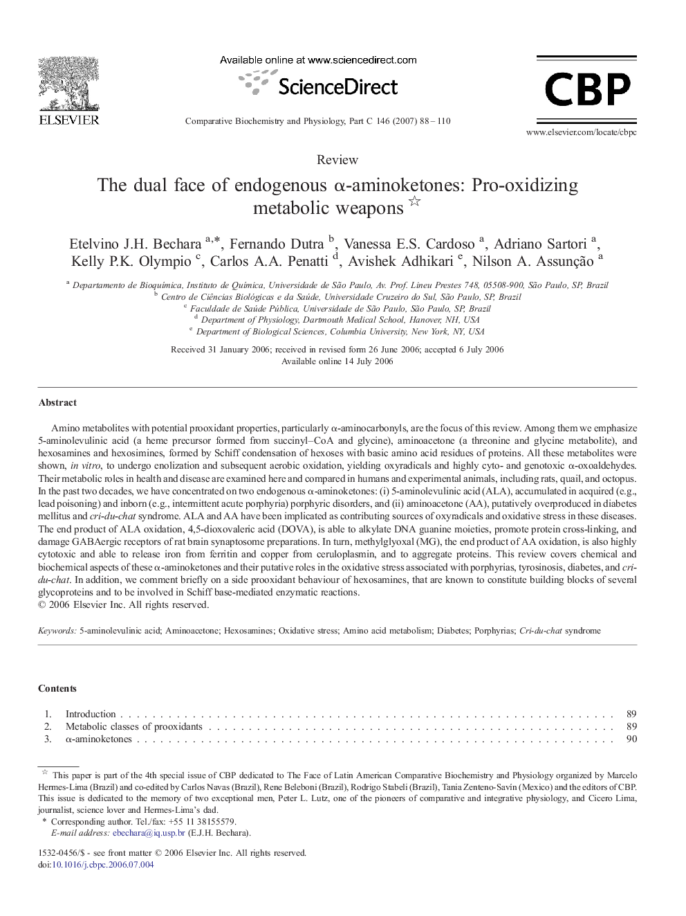 The dual face of endogenous α-aminoketones: Pro-oxidizing metabolic weapons 