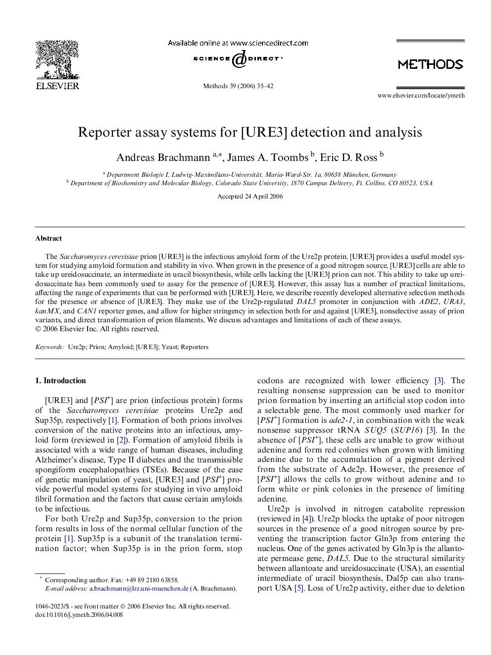 Reporter assay systems for [URE3] detection and analysis