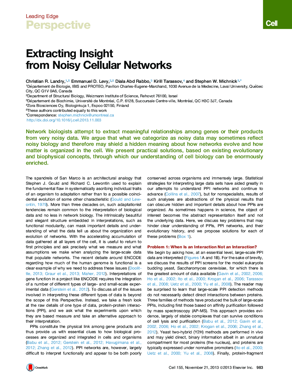 Extracting Insight from Noisy Cellular Networks