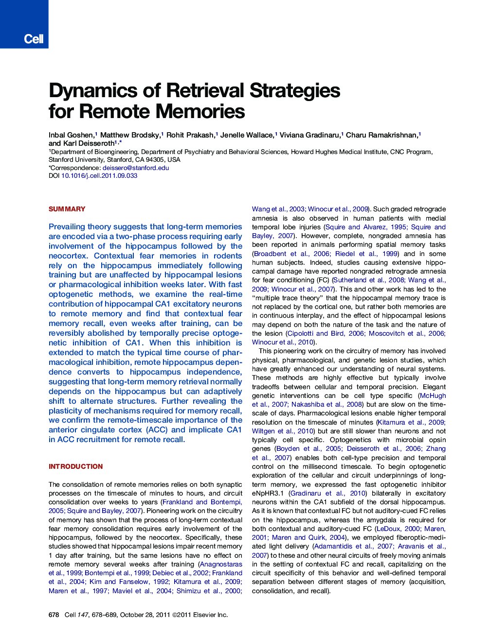 Dynamics of Retrieval Strategies for Remote Memories