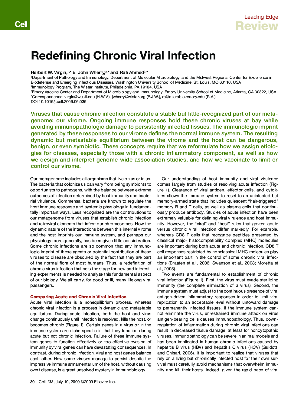 Redefining Chronic Viral Infection