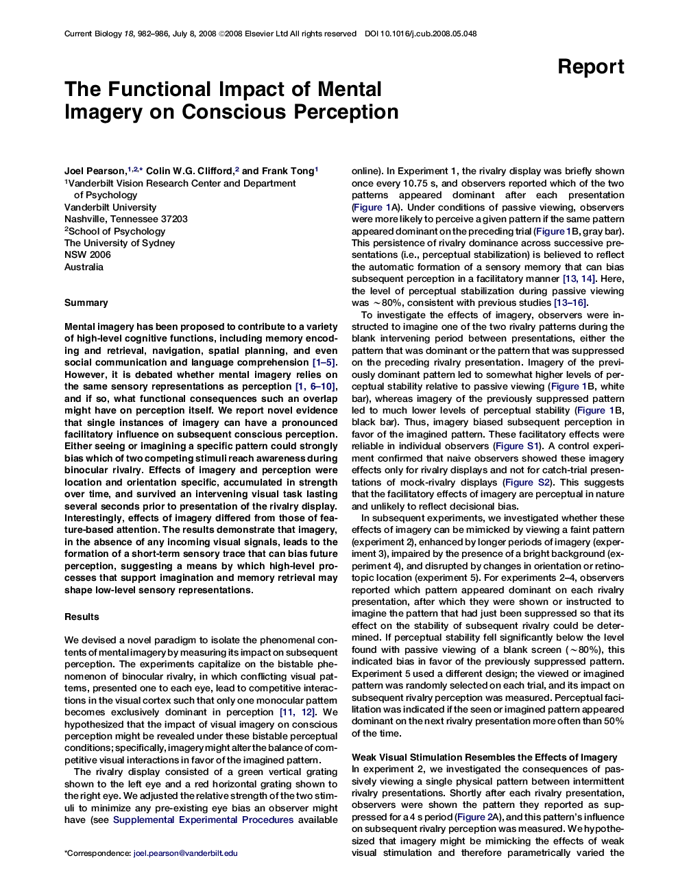 The Functional Impact of Mental Imagery on Conscious Perception