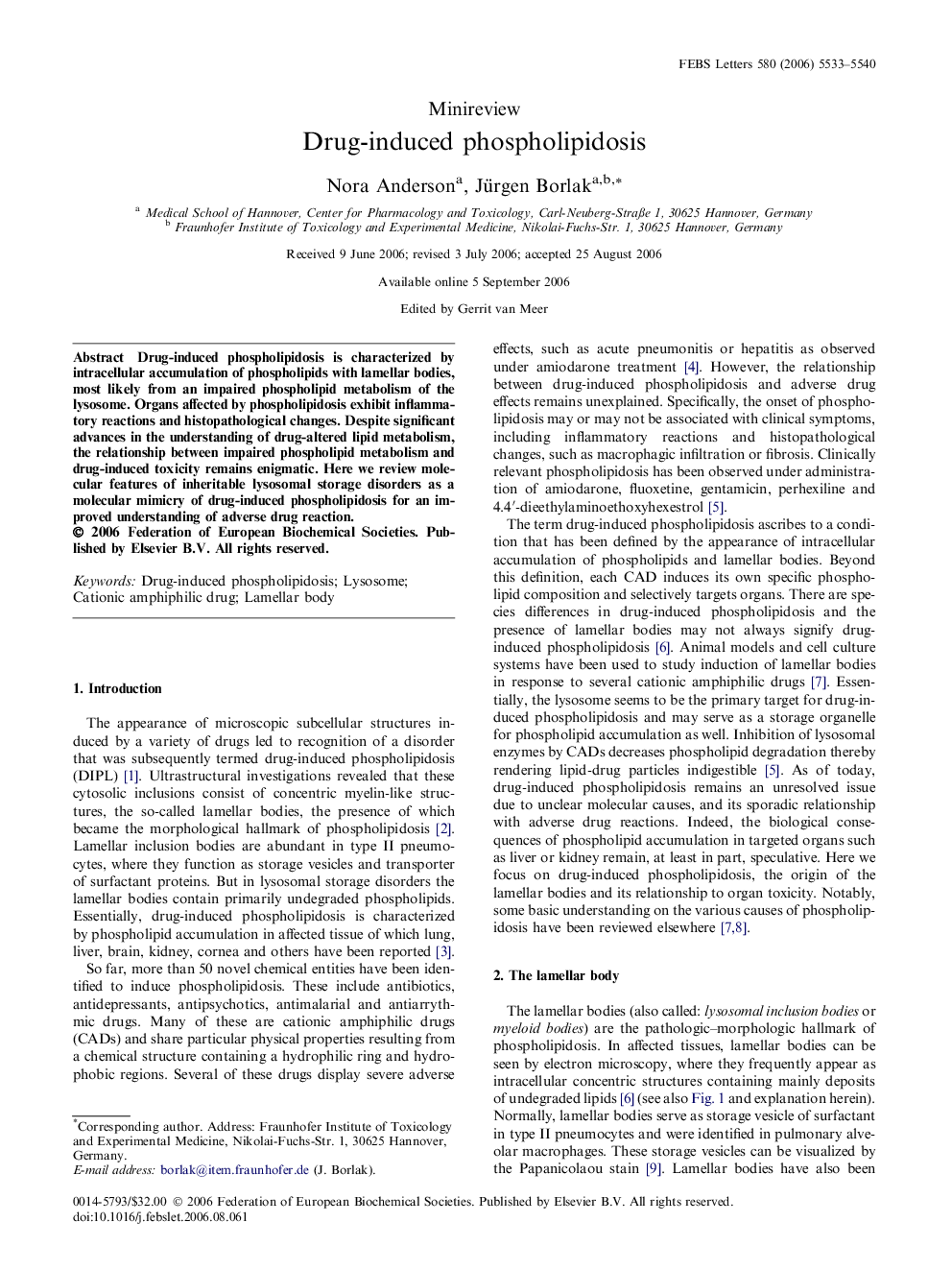 Drug-induced phospholipidosis