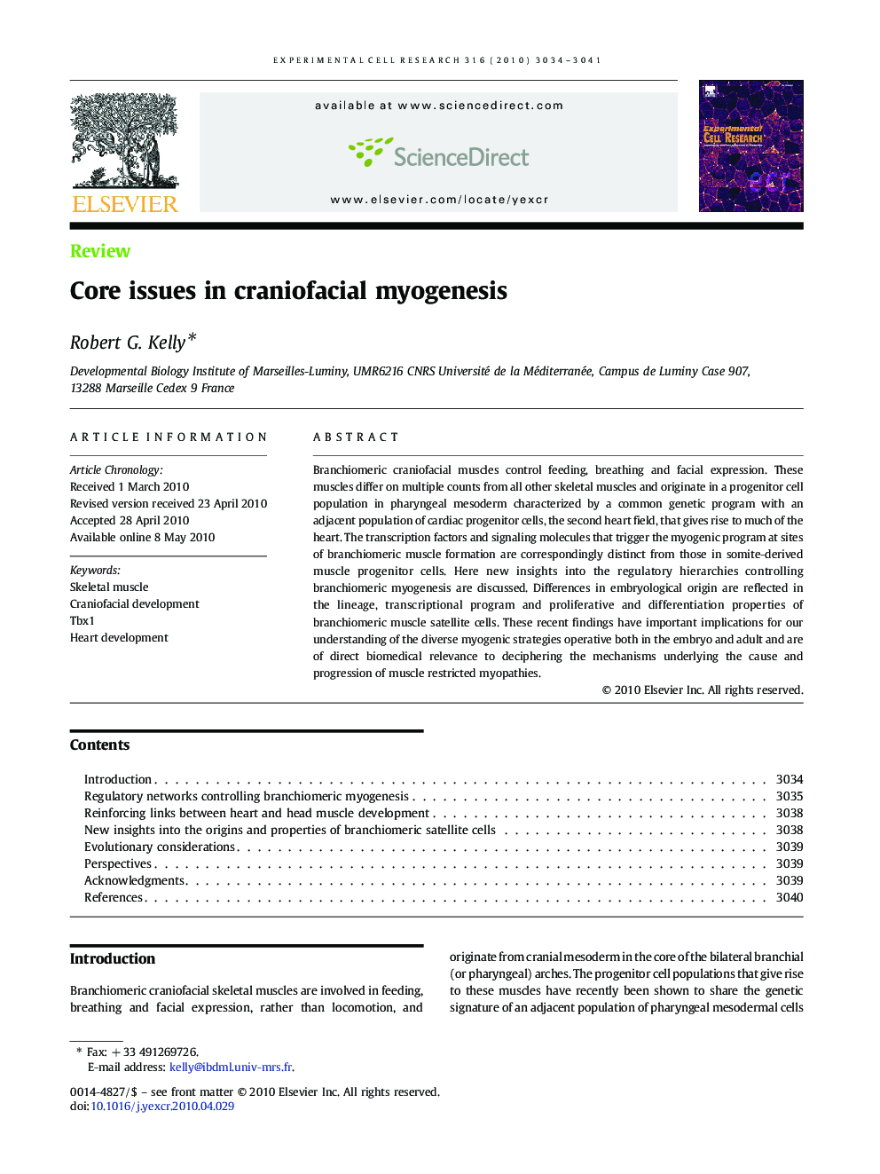 Core issues in craniofacial myogenesis