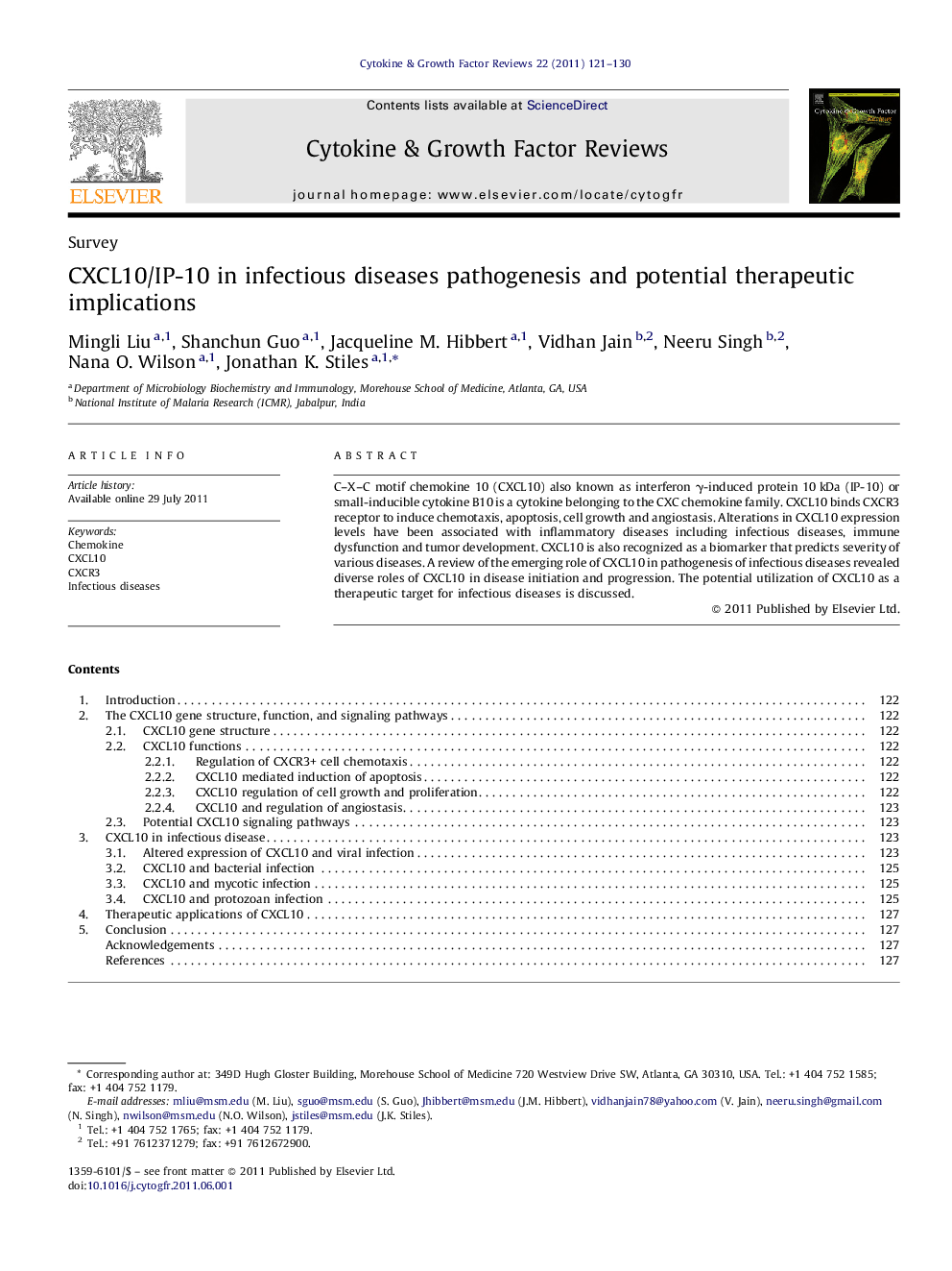 CXCL10/IP-10 in infectious diseases pathogenesis and potential therapeutic implications