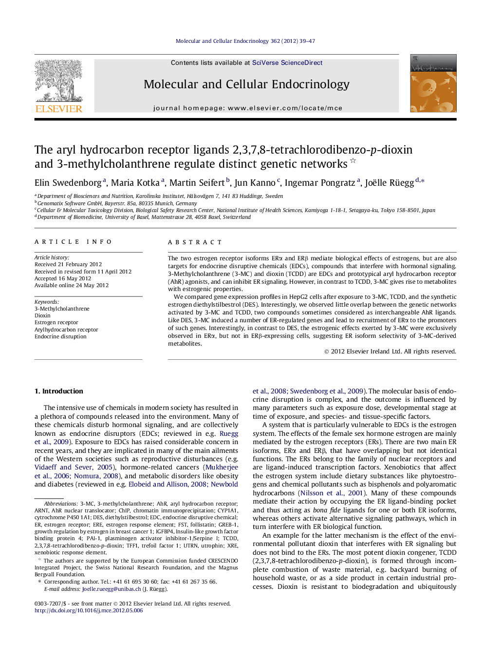 The aryl hydrocarbon receptor ligands 2,3,7,8-tetrachlorodibenzo-p-dioxin and 3-methylcholanthrene regulate distinct genetic networks 