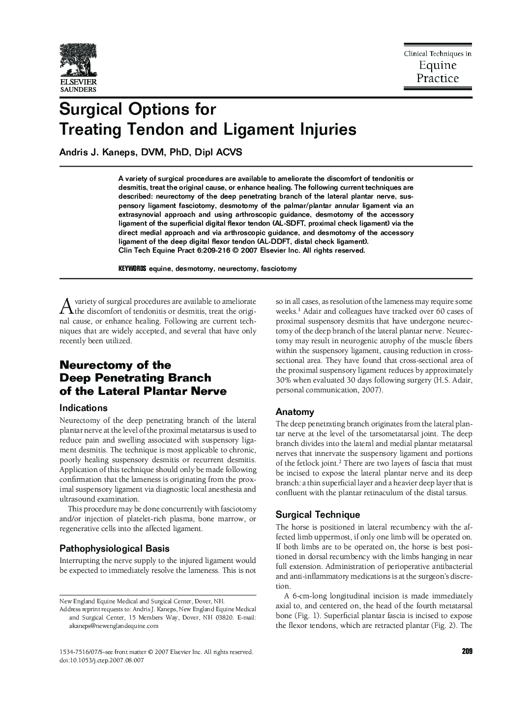 Surgical Options for Treating Tendon and Ligament Injuries